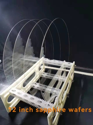 12 इंच 300 मिमी नो नॉच नीलम सब्सट्रेट वेफर क्रिस्टल ग्लास हाई ऑप्टिकल ट्रांसमिशन