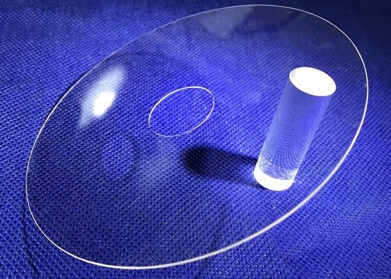 परिपत्र पारदर्शी नीलम ऑप्टिकल विंडोज क्वार्ट्ज छेद के साथ अनुकूलित नीलम लेंस वेफर
