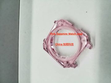 गुलाबी नीलम क्रिस्टल घड़ी मामले पॉलिश सतह पहनने खरोंच प्रतिरोध
