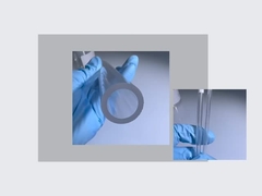 एकल क्रिस्टल नीलमणि ट्यूब और छड़ें महीन जमीन और पॉलिश सतह पर उगाई गईं