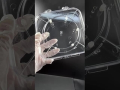 एडजस्टेबल वेफर बॉक्स ट्रांसपेरेंट पीसी वेफर कैरियर सेमीकंडक्टर सुरक्षा के लिए